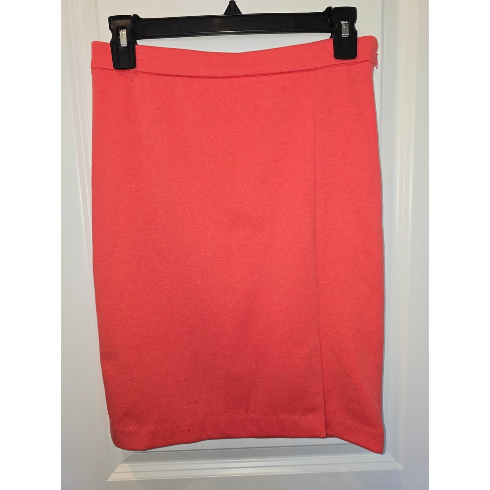 The Limited Women Coral Pink Pencil Skirt Size 0 Side‎ Zip Knee Length Slit